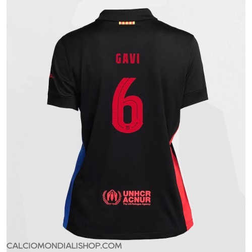 Maglie da calcio Barcelona Paez Gavi #6 Seconda Maglia Femminile 2024-25 Manica Corta